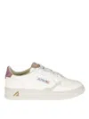Autry Medalist Low Marshmallow And Burgundy Leather Sneakers In White