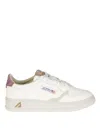 Autry Medalist Low Marshmallow And Burgundy Leather Sneakers In White