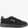 Autry Medalist Low Suede Trainers With Rhinestones In Black