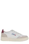 Autry 'medalist' White Low Top Sneakers With Logo Patch On Tongue And Side In Wh Rspb Rad