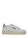 Autry Medalist Low-top Bicolor Leather Sneakers In White
