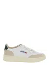Autry Leather Sneakers With Contrast Heel Tab In White