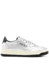 Autry Sneaker Medalist In Silver Leather In Gray