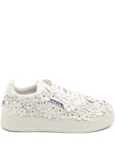Autry Sneaker Medalist Blooming In White Leather