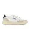 Autry White Leather Sneakers With Beige Suede Accents In White