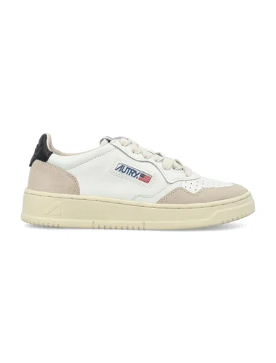 Autry Suede And Leather Medalist Low Sneakers In White