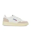 Autry White Medialist Leather Sneakers In White