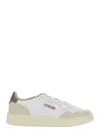 Autry Medalist White Low Top Sneakers With Blue Suede Details In Leather Woman In White