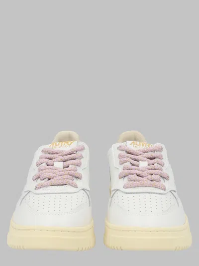 Autry White Medalist Low Leather Suede Sneakers
