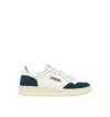 Autry Medalist Low White Low Top Sneakers With Side Logo Detail In Leather And Suede Man