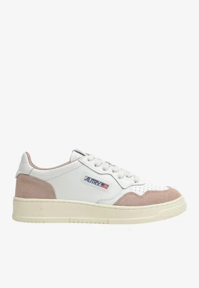 Autry Medalist Low-top Sneakers In Leather And Suede In Red