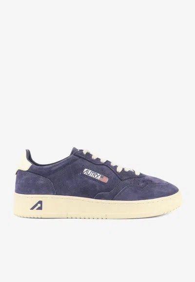 Autry Medalist Low-top Suede Sneakers In Blue