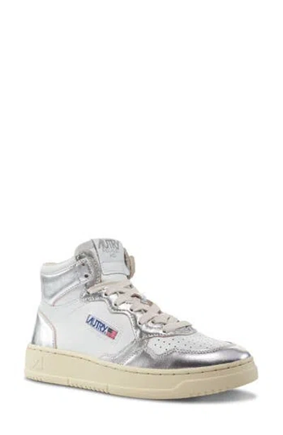 Autry Medalist Mid High Top Sneaker In Metallic