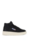 Autry Medalist Mid Sneaker In Goat & Goat Black