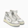 Autry Leather Mid-top Sneakers Contrast Sole In Gray