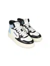 Autry White Sneakers For Boy With Logo In Blue