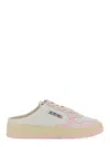 Autry White And Pink Medalist Mule Sneakers In Pink