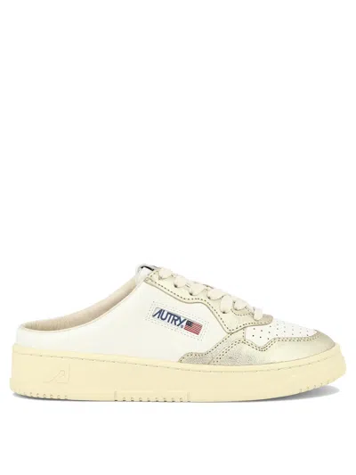 Autry Medalist Slip-on Leather Sneakers In White
