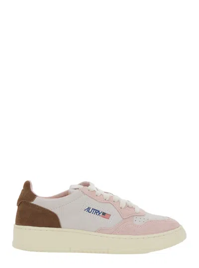 Autry Medalist Multicolor Low Top Sneakers With Logo Detail In Leather And Suede Woman