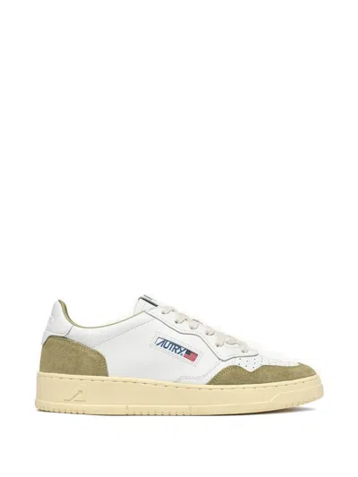 Autry Medalist Panelled Leather Sneakers In Animal Print