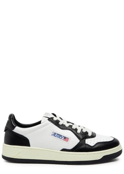 Autry Medalist Panelled Leather Sneakers In Black
