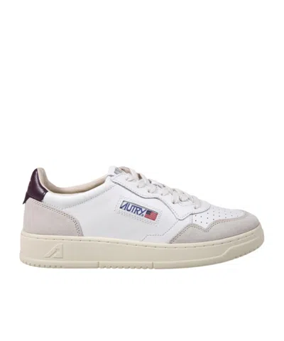 Autry Medalist Panelled Leather Sneakers In White