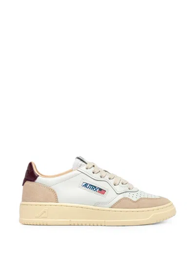 Autry Suede And Leather Medalist Low Sneakers In White