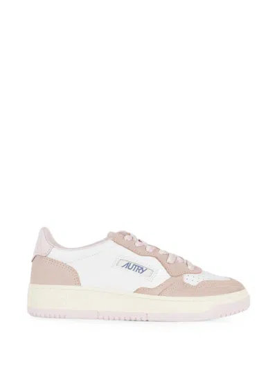 Autry Low-top Sneakers Medalist In Suede And Leather In Pink