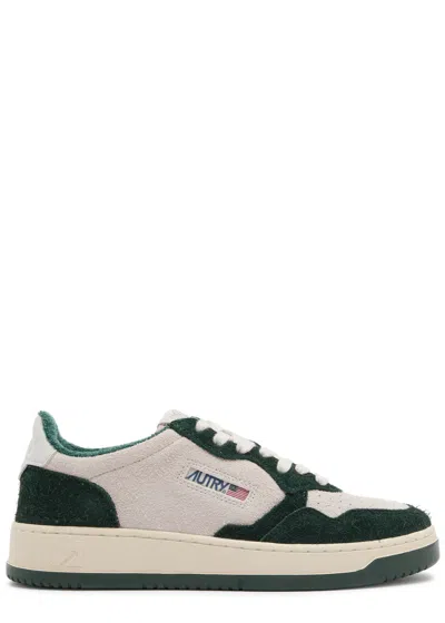 Autry Medalist Panelled Suede Sneakers In Green