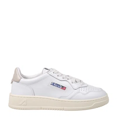 Autry Medalist Perforated Leather Sneakers In White