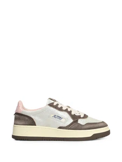 Autry Suede And Leather Colorblock Sneaker In Multi