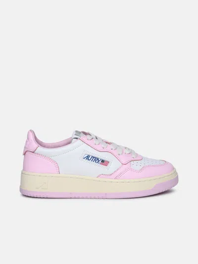 Autry 'medalist' Pink Leather Sneakers