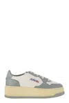 Autry Medalist Platform - Leather Trainers In Multi