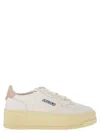 Autry White Low Top Sneakers With Oversized Platform In White