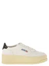 Autry Medalist Logo Embroidered Platform Sneakers In White