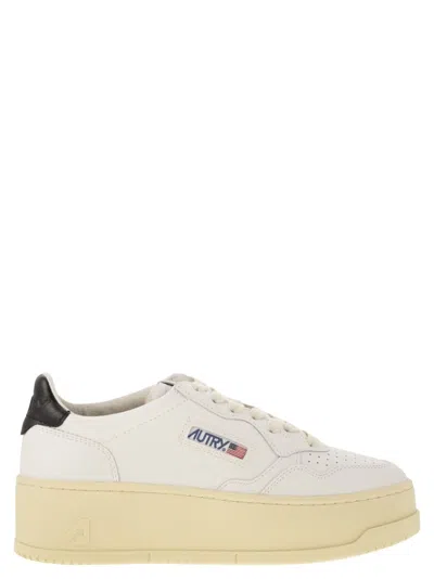 AUTRY MEDALIST PLATFORM - LEATHER TRAINERS