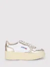 Autry Medalist Platform Leather Trainers In Multi