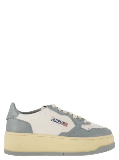 AUTRY AUTRY MEDALIST PLATFORM LEATHER TRAINERS