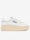 Autry Medalist Platform Low Sneakers In White