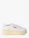 Autry Sneakers Medalist Platform In Suede And Leather White And Gray. In White