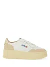 Autry Medalist Platform Sneaker In White