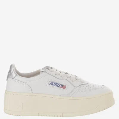 Autry Medalist Platform Sneaker In White
