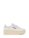 Autry Womens White Medalist Low-top Leather Trainers