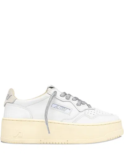 Autry Medalist Platform Sneakers In White