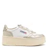 Autry Medalist Platform Leather Trainers In Multi