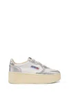Autry Medalist Platform Sneakers In Gray