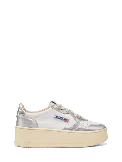 Autry Medalist Platform Sneakers In White