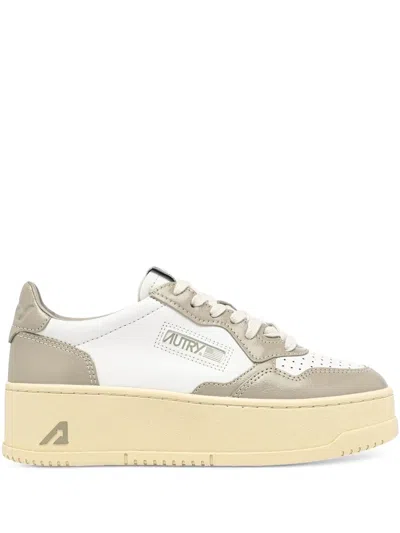 Autry Medalist Platform Sneakers In White
