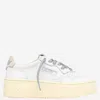 Autry White Leather Medalist Platform Sneakers In White