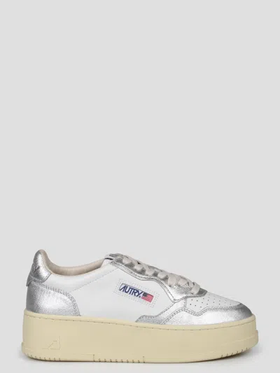 Autry Medalist Platform Sneakers In White